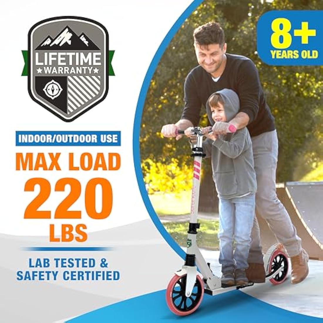 SereneLife, Kick Scooters, Scooter, Kids Scooters, Scooter for Kids Ages 8-12, Girls Scooter, Boys Scooter, Stunt Scooters for Teenagers 11-15, Folding Kick Scooter, Adult Scooters with Big Wheels