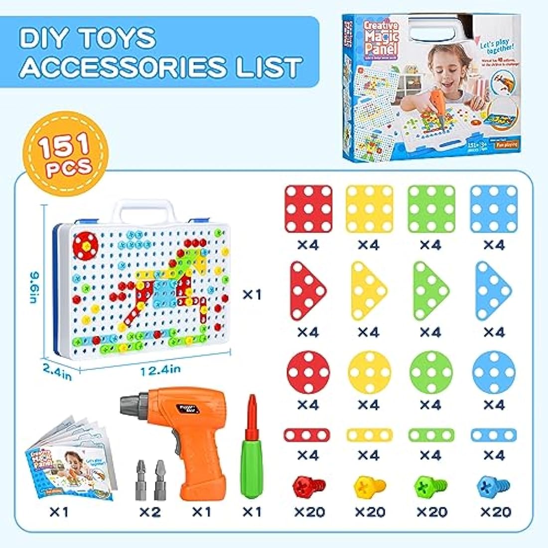 SHAWE 3D Take Apart Toy for 3 4 5 6 Years Old Boys Girls Gifts – Creative Construction Toys Kit – Puzzles Assembly DIY Play Set with Storage Box