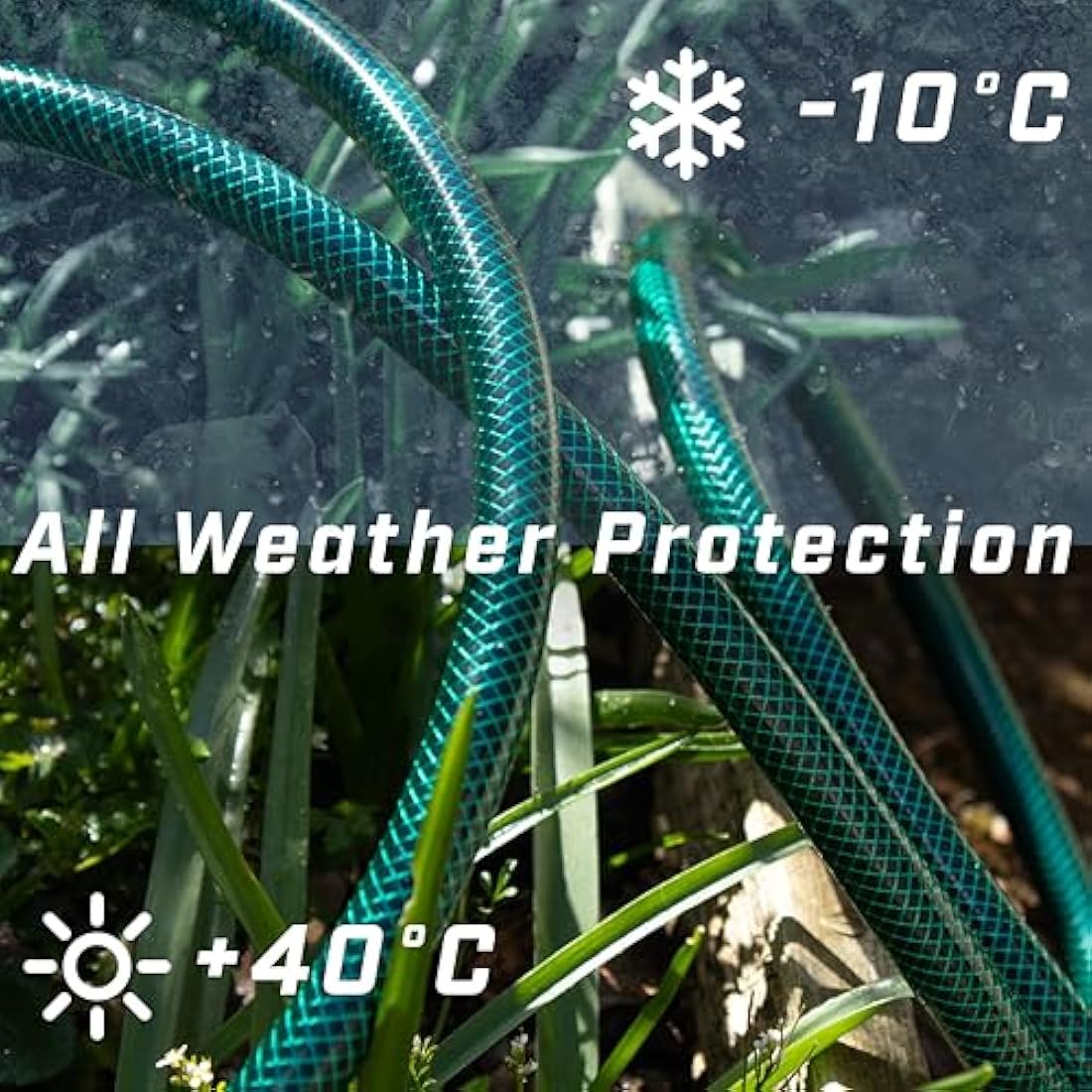 Faithfull 50M (164ft) Reinforced Hose 12.7 mm (1/2 Inch) Diameter – PVC Garden Hose Pipe
