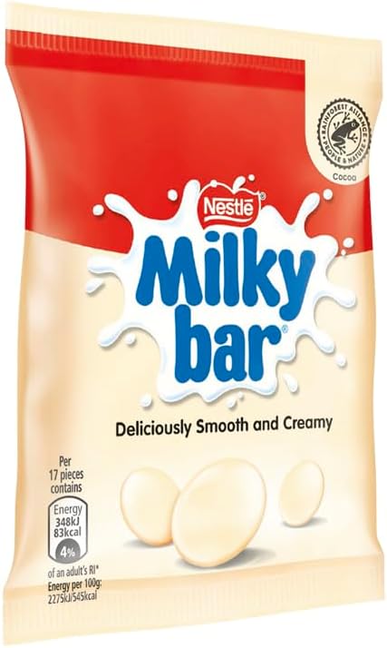 Milkybar White Chocolate Giant Buttons Buttons Sharing Bag Bags, 48 x 30 g White Chocolate 30 g (Pack of 48) 80g