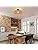 Toolight Rattan Ceiling Light E27, Retro Hand-Woven Rattan Chandelier Lamp, Bohemian Pendant Boho Ceiling Light for Living Room Bedroom Kitchen Hallway Entryway