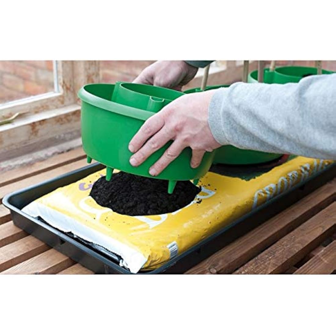 Plant Halos Pots Watering Crop Support Garden Plant Halo (9, GREEN)
