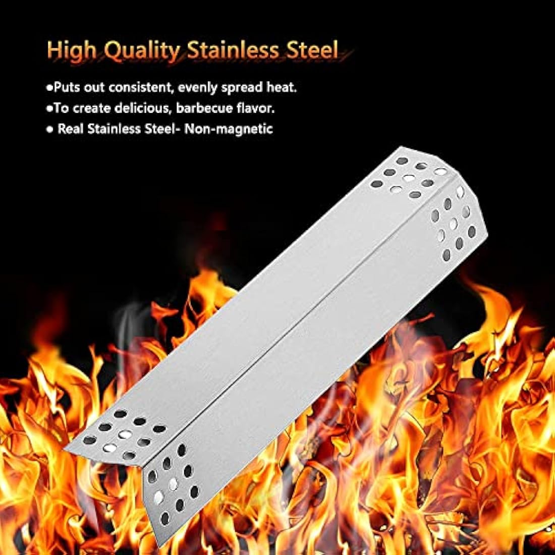 GFTIME 37cm Heat Plate for Beefeater 3, Napoleon, Nexgrill, Grillmaster, Charbroil, Broilmaster, Stainless Steel Flame Tamer, Heat Shield, 3 Pack