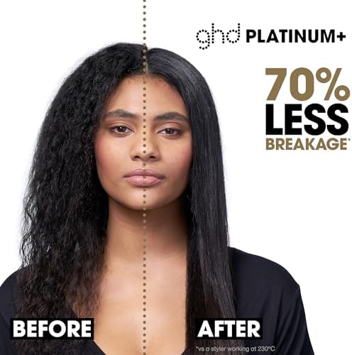 ghd Platinum+ Hair Straightener & Professional Styler - Stronger Hair, More Shine, Colour Protection - for All Hair Types - (UK Plug)