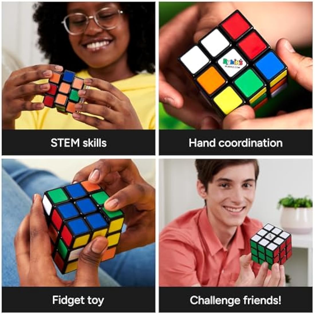 Rubik’s Cube, The Original 3x3 Colour-Matching Puzzle, Classic Problem-Solving Cube