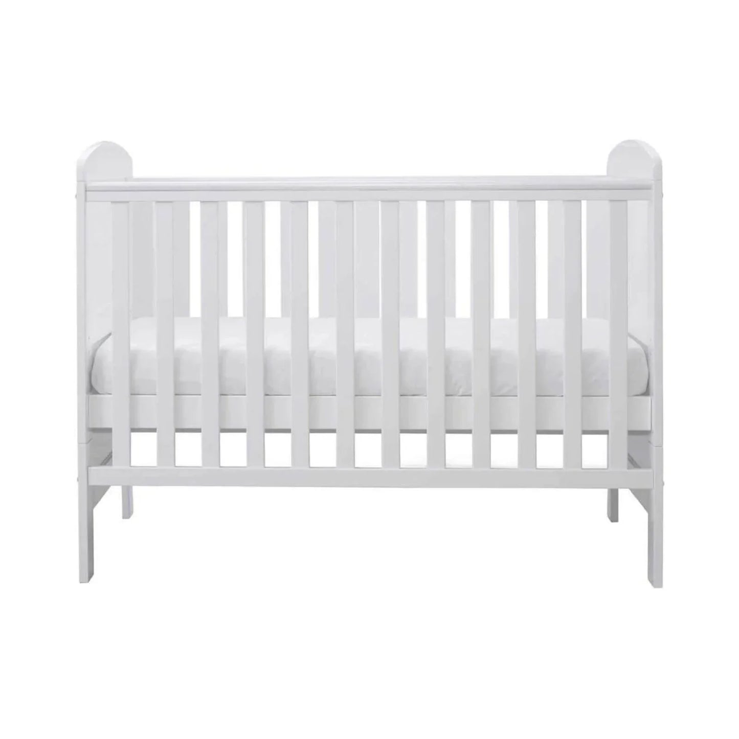 Ickle Bubba Coleby Mini Cot Bed White - Fibre Mattress
