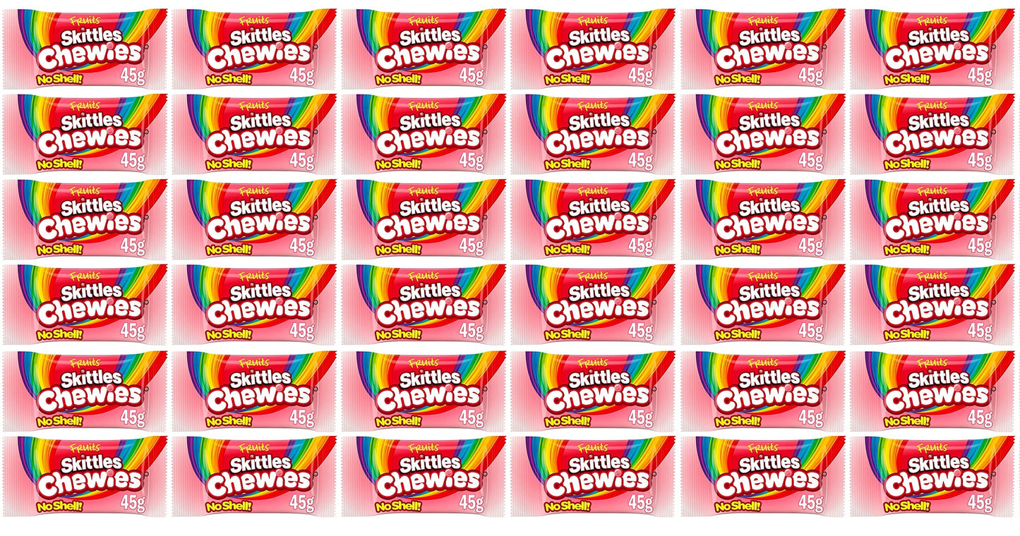 36 x Skittles Chewies Fruits Sweets Bag 45G