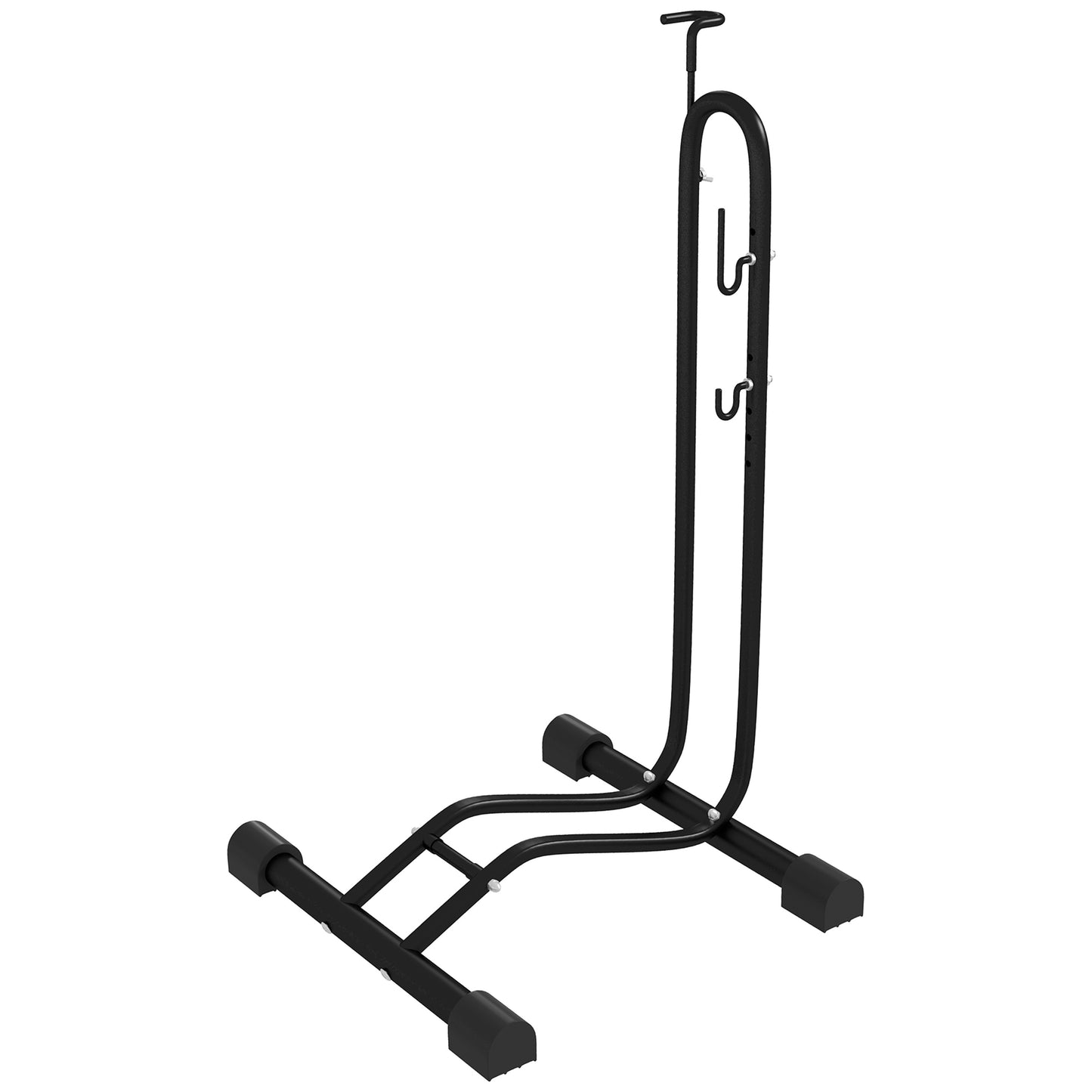 SPORTNOW Vertical & Horizontal Bike Rack Fits 6"-28" and 700c Bikes, Black