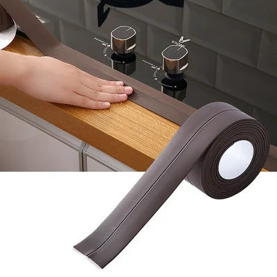 3.2M Self-adhesive Sealing Tape PVC Oil-Proof Kitchen Sink Edge Caulk Tape Waterproof Bathroom Toilet Corner Wall Sticker