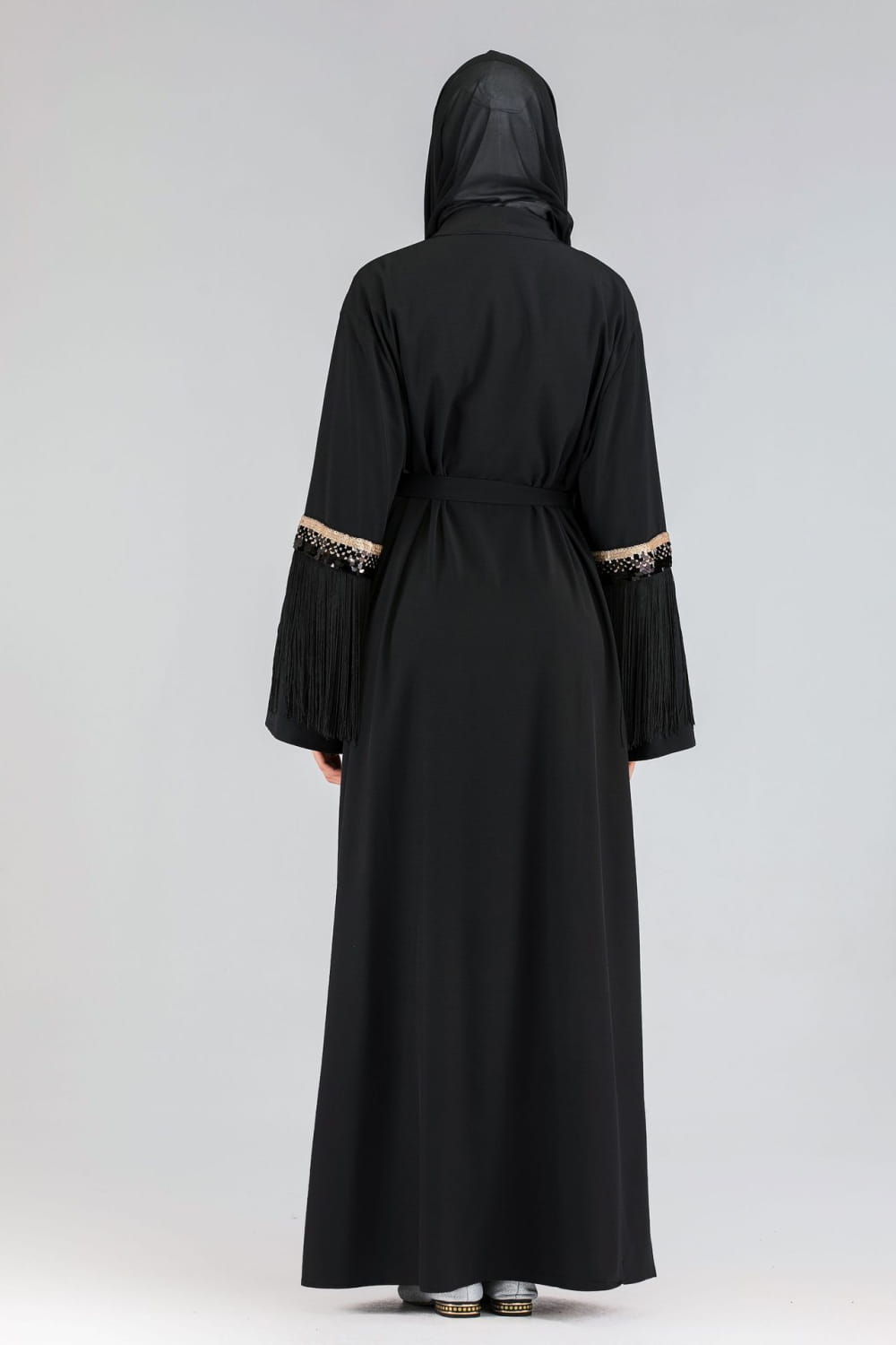 Fringed Abaya - Luxury Statement Piece