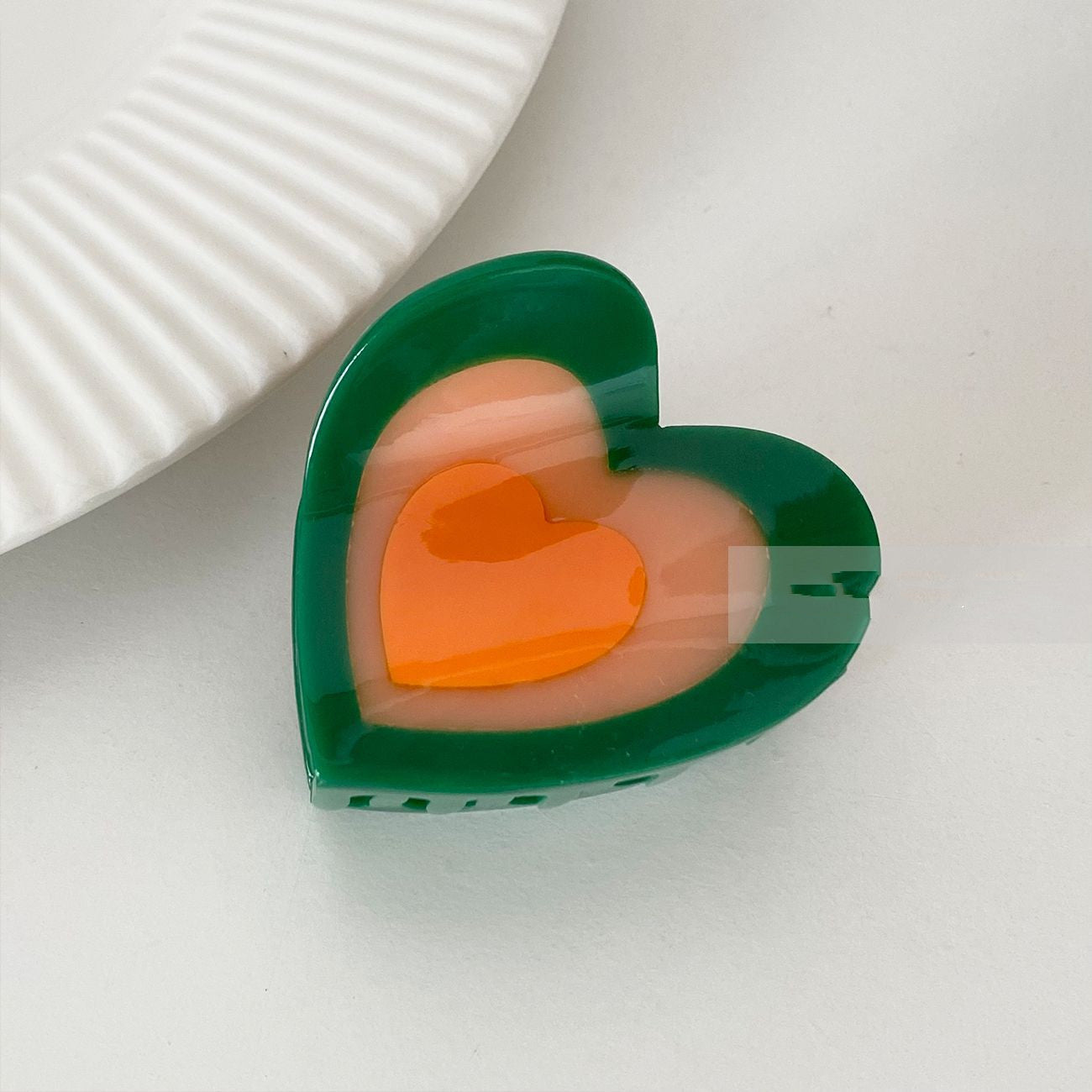 Heart Acetate Hair Clip