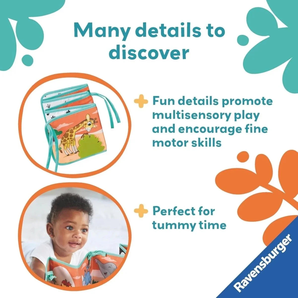 Play+ Tummy Time Wild Animals Book