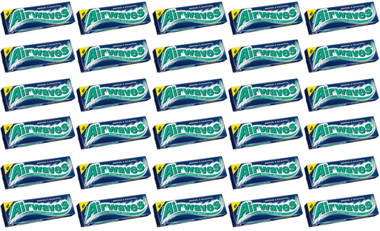 30 x Airwaves Menthol & Eucalyptus Sugarfree Chewing Gum 10 Pieces