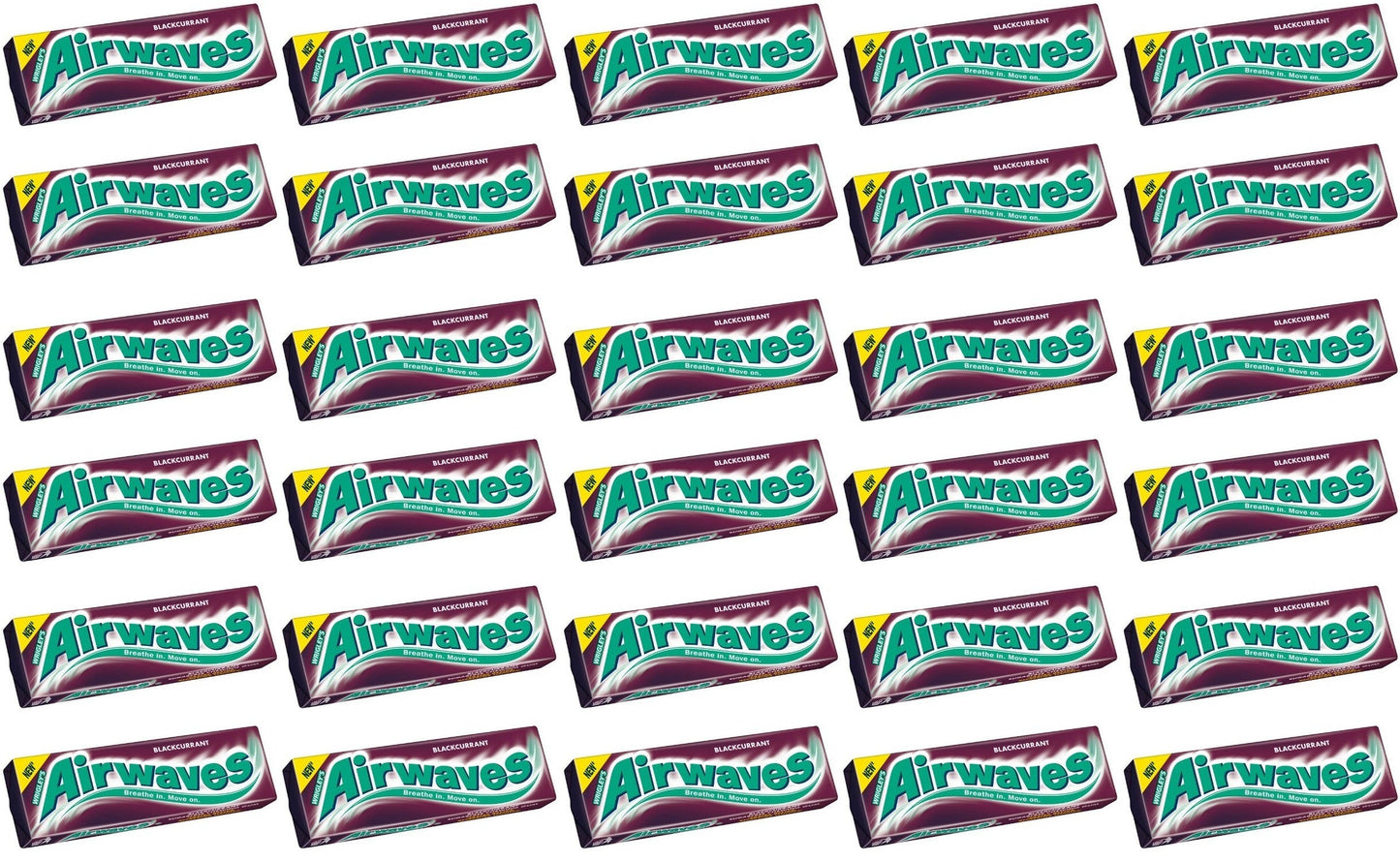 30 x Airwaves Blackcurrant Flavour Sugarfree Chewing Gum 10 Pieces