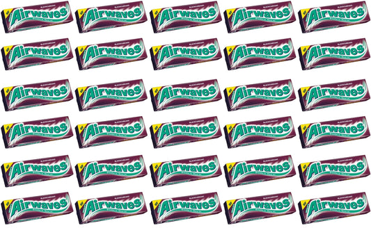 30 x Airwaves Blackcurrant Flavour Sugarfree Chewing Gum 10 Pieces