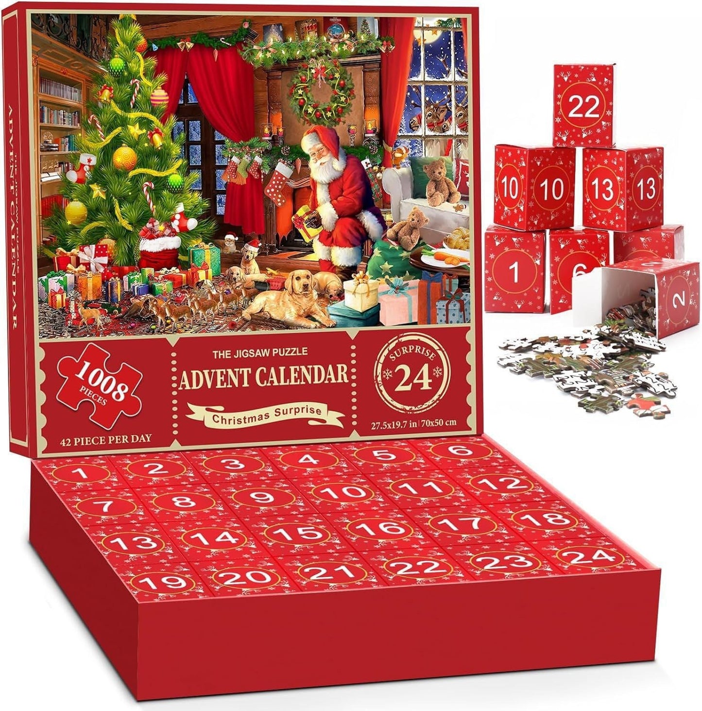 Christmas Advent Calendar Puzzle - 24 Days of Jigsaw Fun | Unique Holiday Countdown with Daily Puzzle Surprises