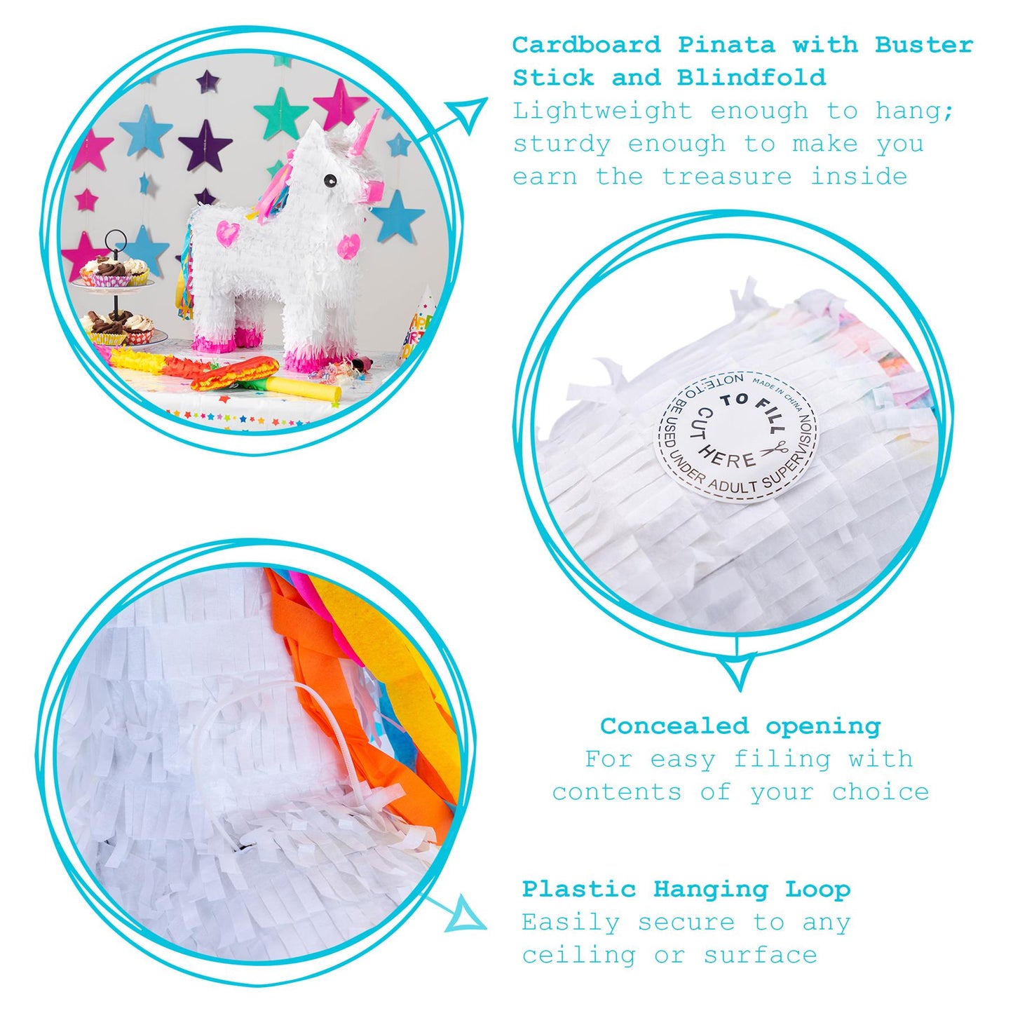 Large Unicorn Pinata Party Set