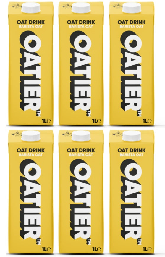 6 x Oatier Barista Oat Milk Gluten Free 1L