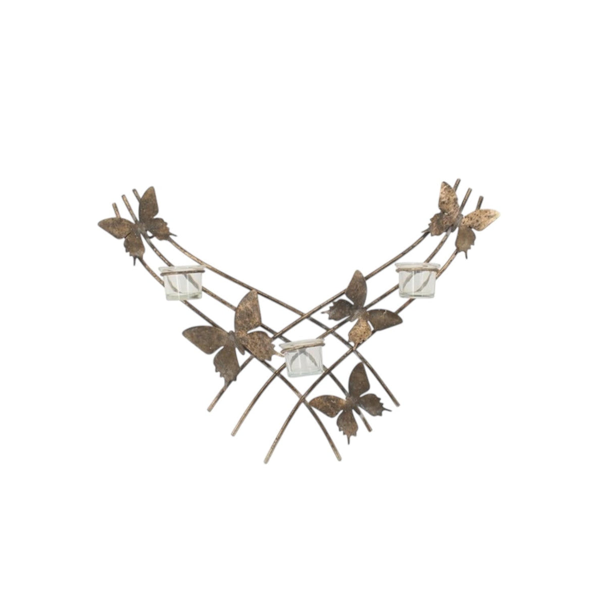 55CM METAL CANDLE HOLDER BUTTERFLY