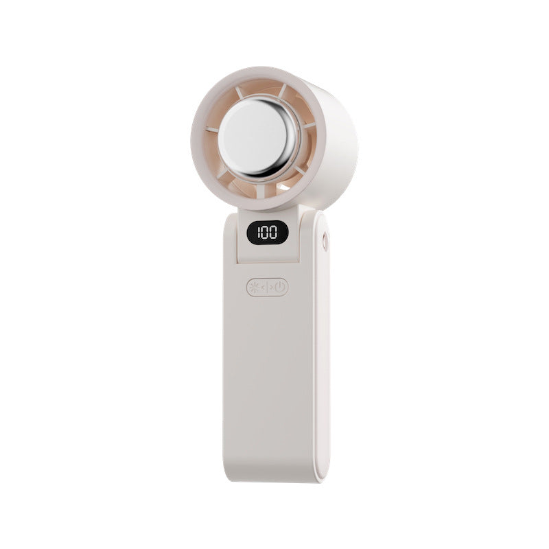 Folding Refrigeration Handheld Turbine High-speed Fan Digital Display Ice Compress Portable Outdoor Halter Fan