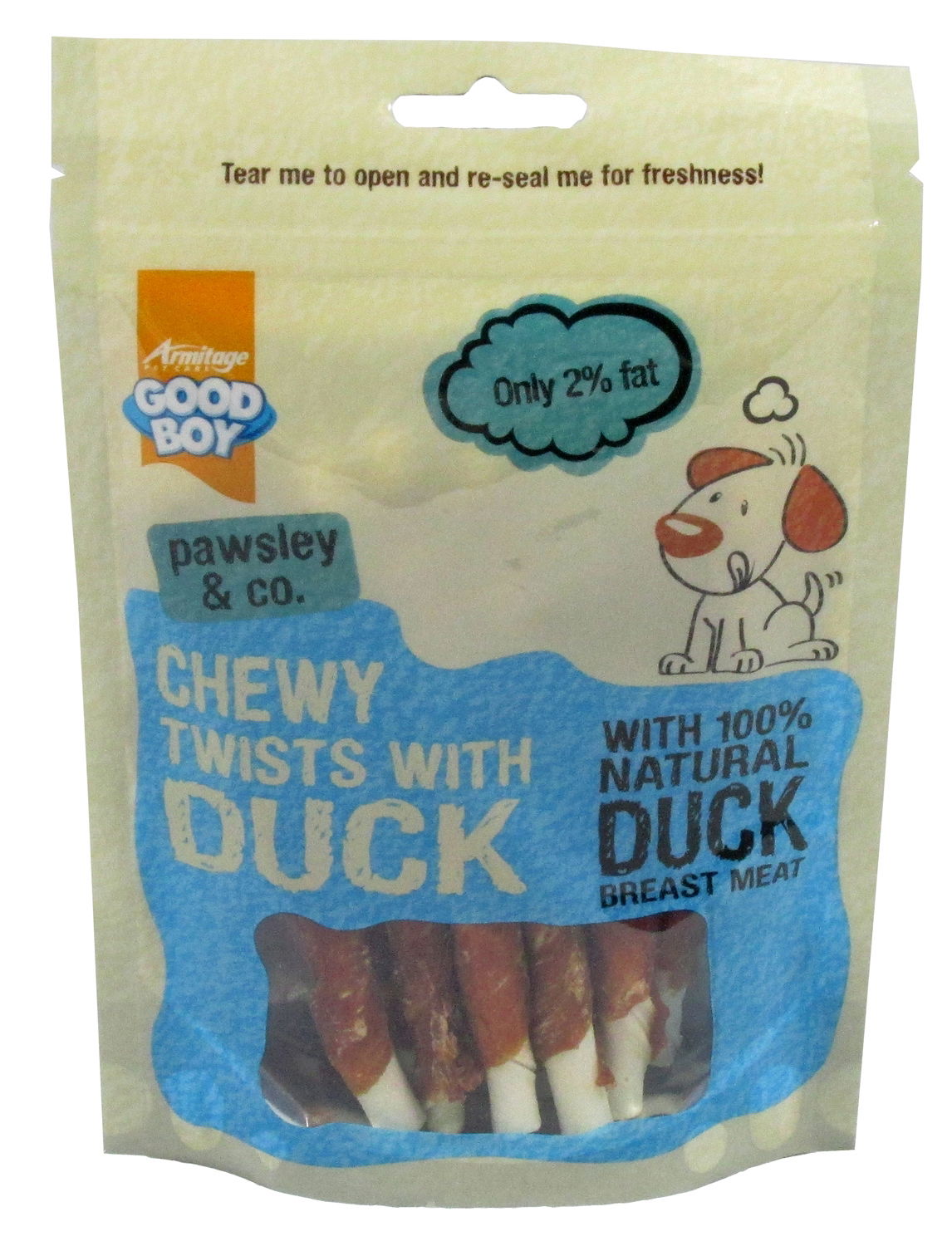 Good Boy Pawsley and Co Chewy Twists with Duck 90g - Case of 10