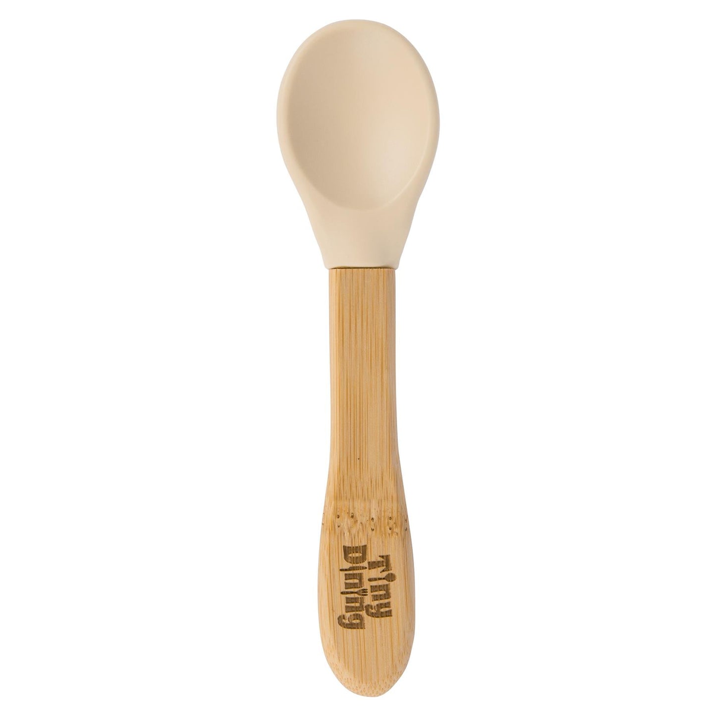 Soft Tip Bamboo Spoon - Silicone Tip