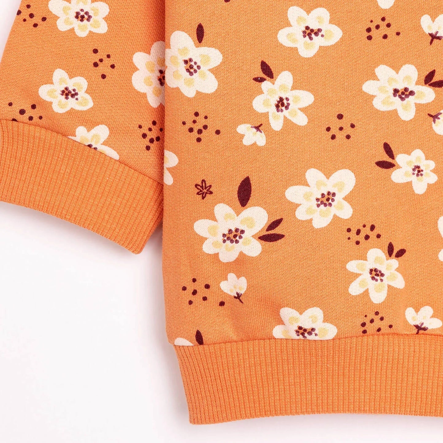 HelloBaby Baby Girl Basic Flower Printed Sweatshirt - Printed