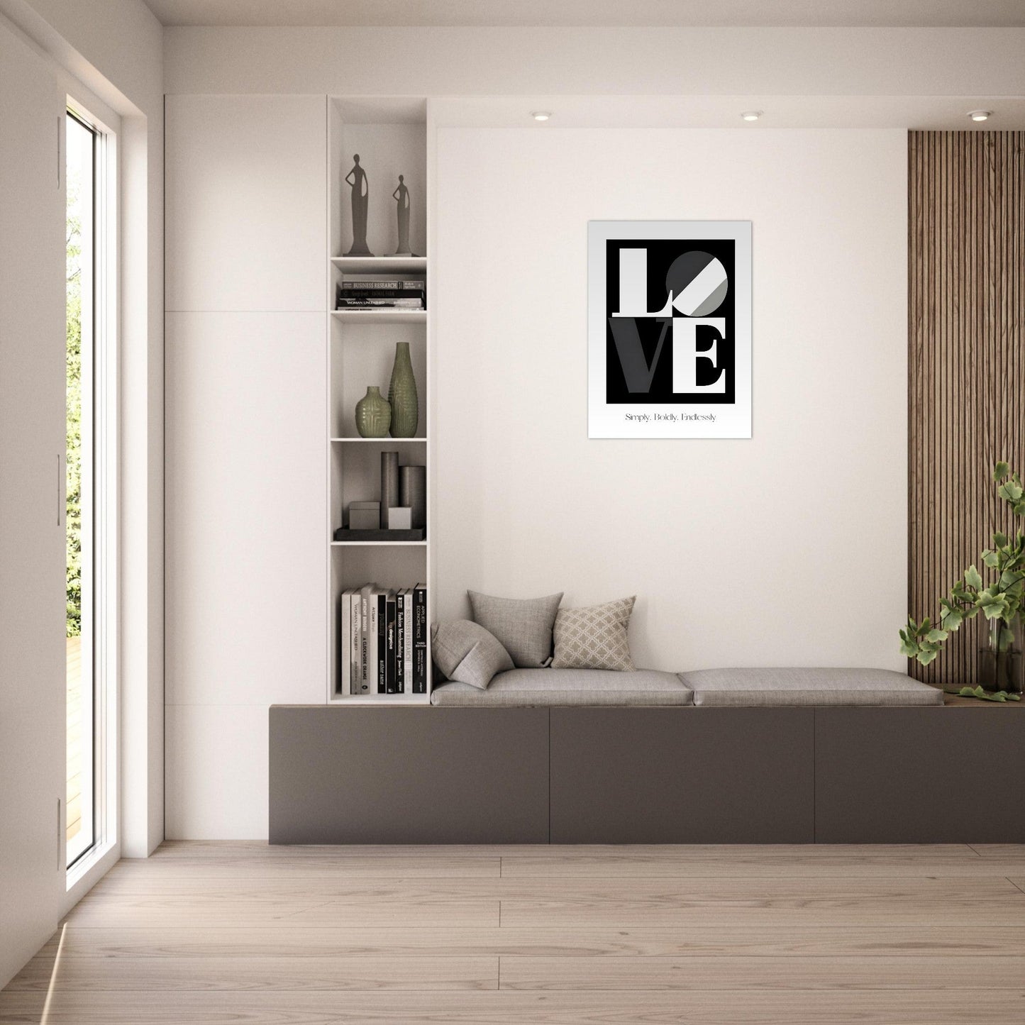 Minimalist Bold Black and White LOVE Poster