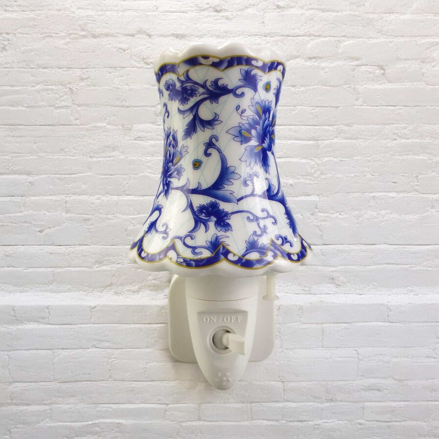 8 INCH FLORAL LED NIGHTLIGHT INDIGO FLOWERS