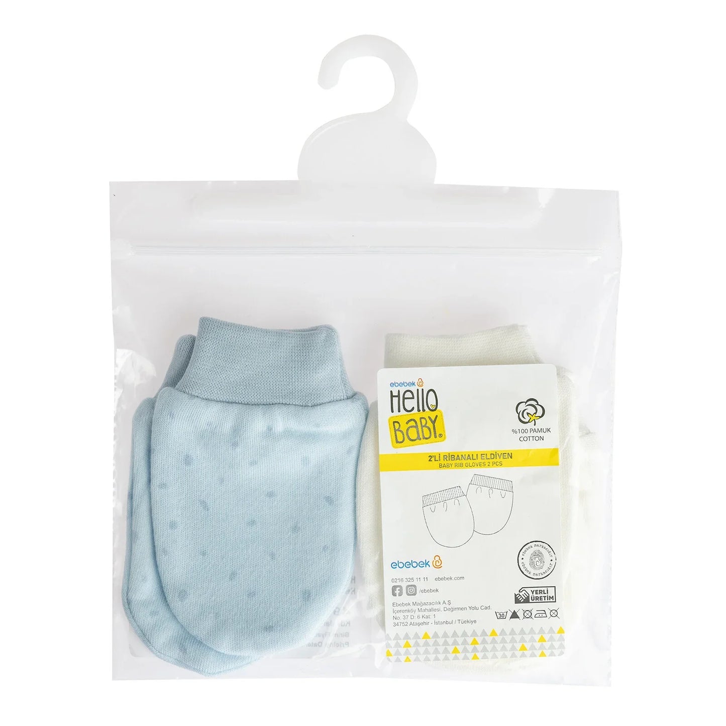 HelloBaby Unisex Mitten - Blue