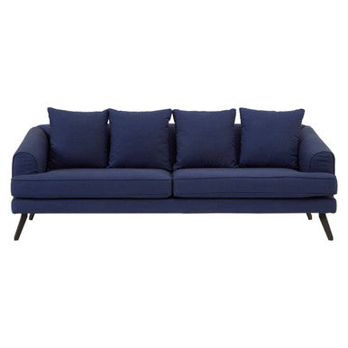 3 Seater Navy Fabric Sofa, Mylo