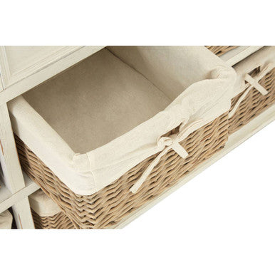 Hendra Storage Cabinet With 6 Willow Baskets