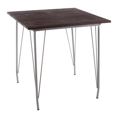 District Grey Metal And Elm Wood Dining Table