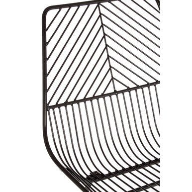District Small Black Metal Wire Chair