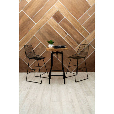 District Black Metal Wire Tapered Wire Chair