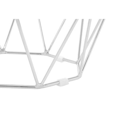 Allure Clear Glass and Chrome Finish Hexagonal Side Table