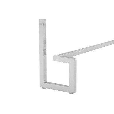 Allure White High Gloss Side Table with Chrome Finish Legs