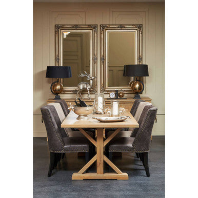 Lyon Aged Grey Dining Table