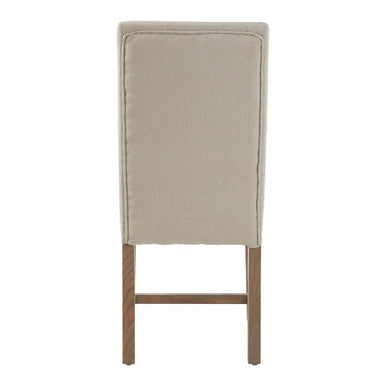 Lyon Beige Linen and Oak Wood Dining Chair