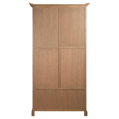 Lyon Washed Grey Finish Oak Wood Tall Cabinet