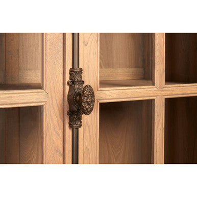 Lyon Grey Wash Oak Wood Tall Cabinet with Drawers