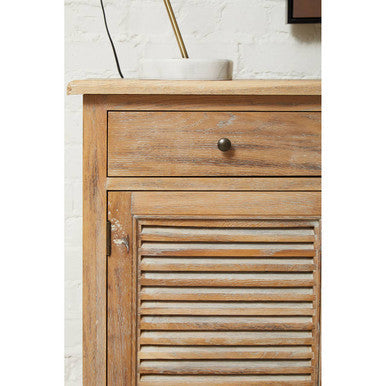 Lyon Oak Wood Sideboard with Whitewash Finish