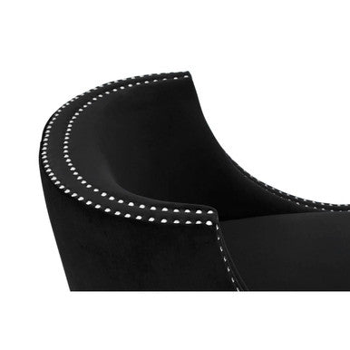 Clarence Black Velvet Chair with Acrylic Legs