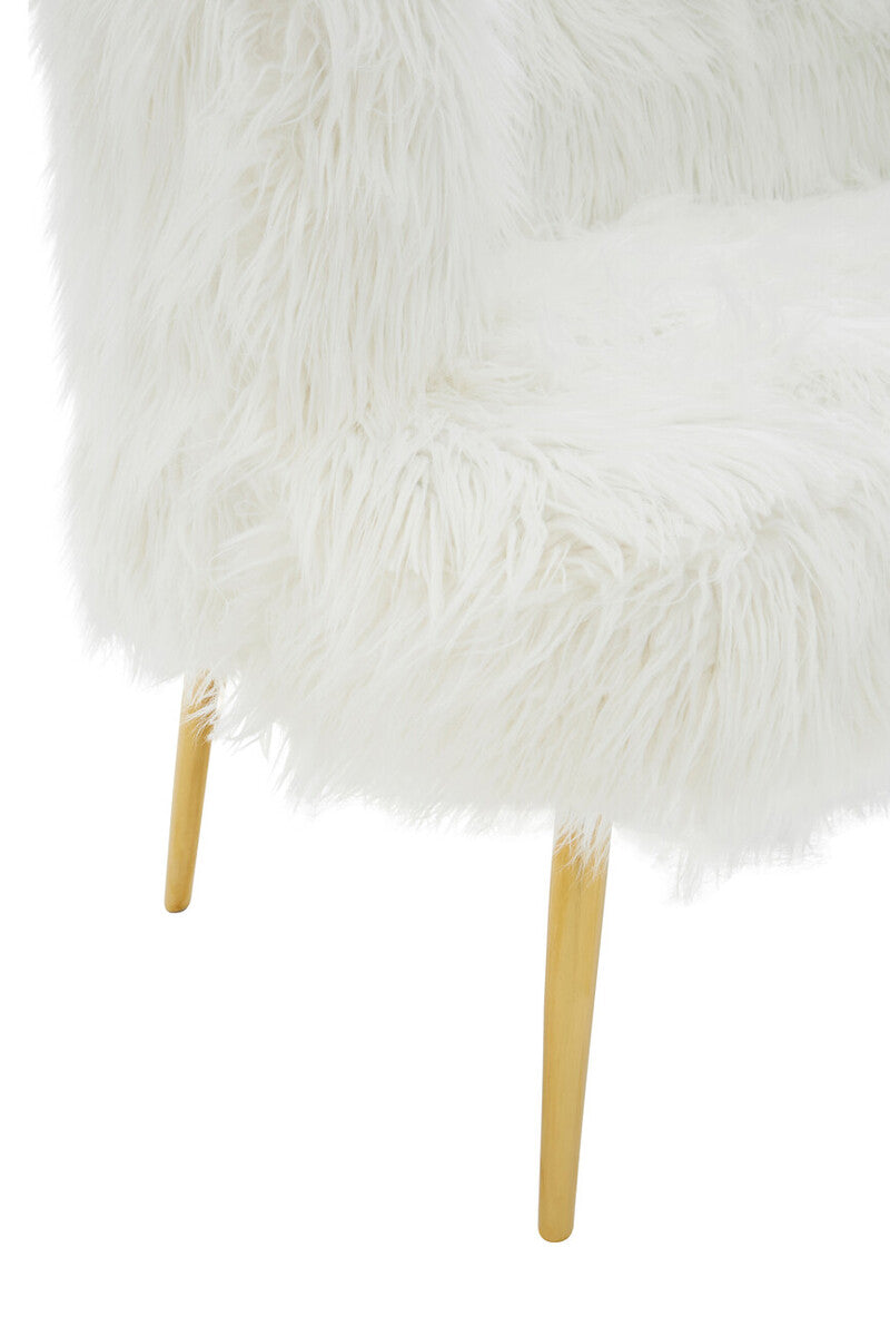Fur Effect Sofa with Gold Legs, Clarence