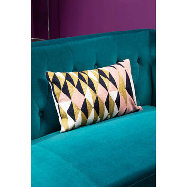 3 Seater Teal Velvet Sofa, Vogue