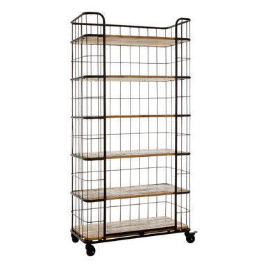 Crest 6 Tier Shelf Unit with Wheels