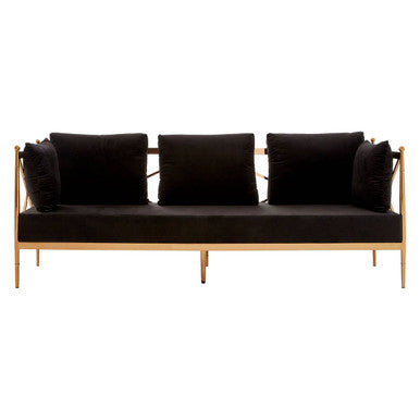 3 Seater Rose Gold Lattice Arms Sofa, Novo