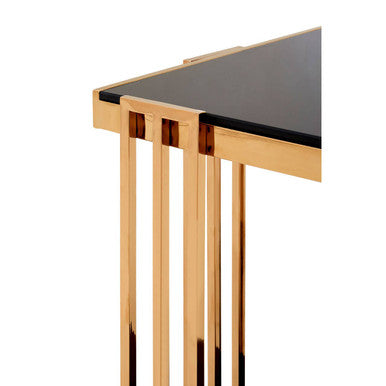 Novo Rose Gold U Shaped Side Table