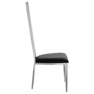 Eliza Silver Finish High Back Dining Chair