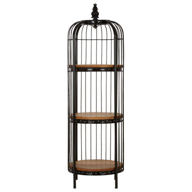 Mantis Medium 3 Tier Black Birdcage Shelf Unit